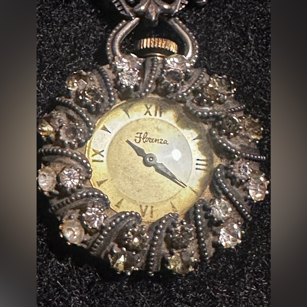 Vintage watch brooch